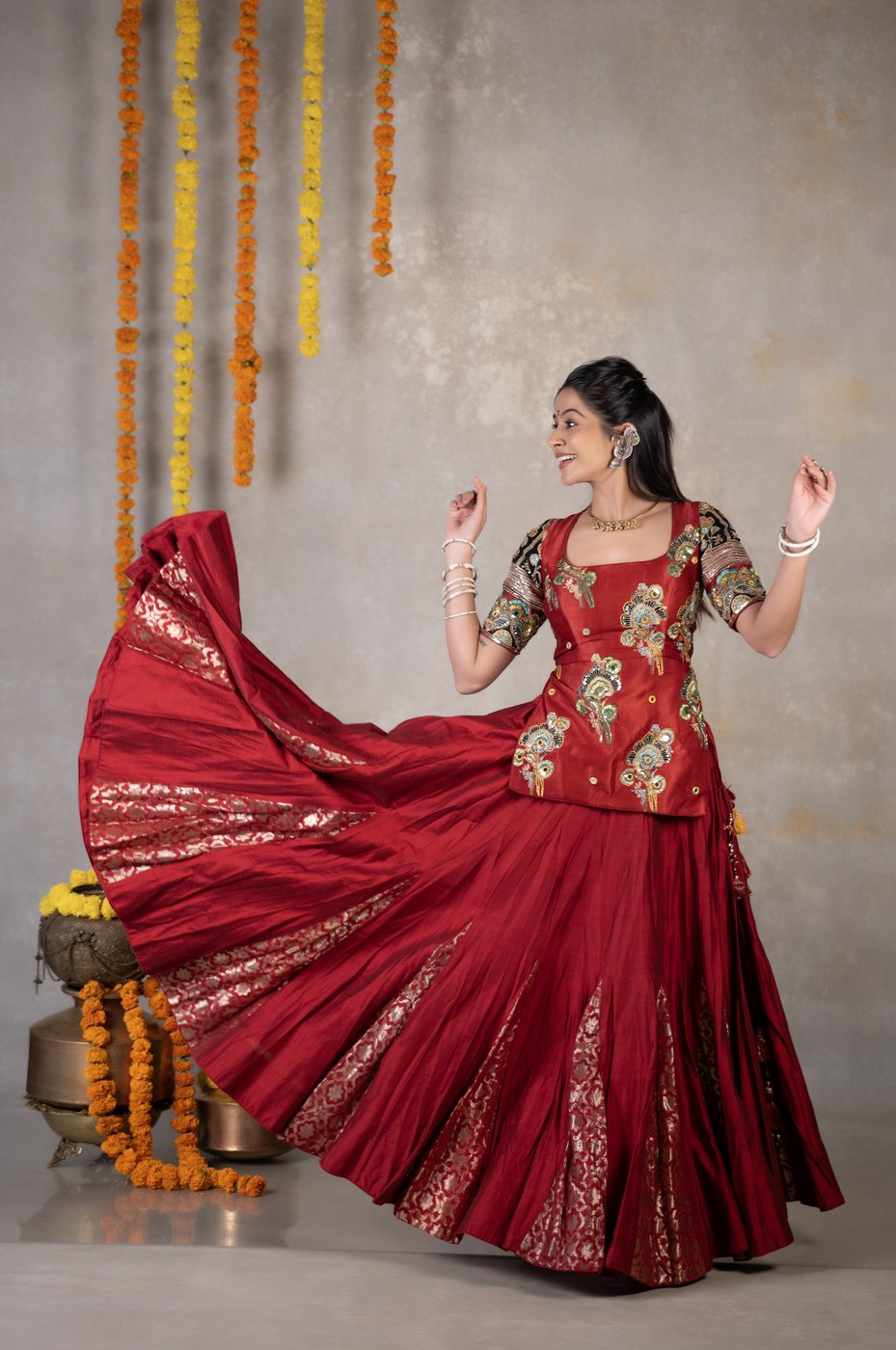 Crimson Lehenga