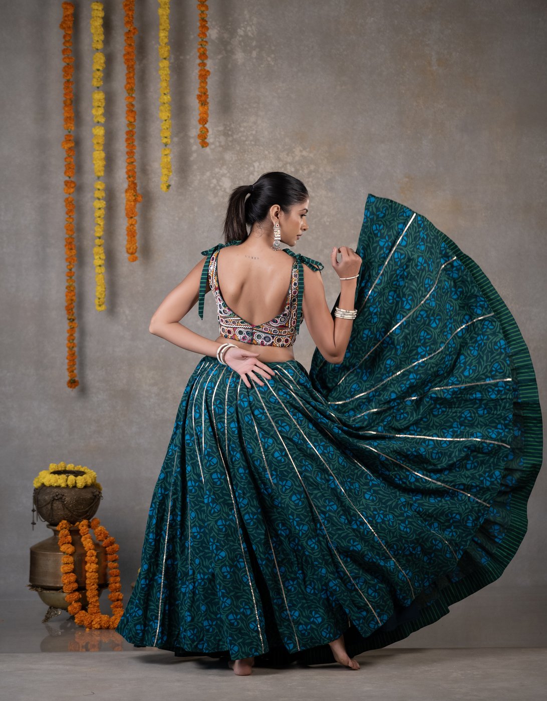 Teal Lehenga